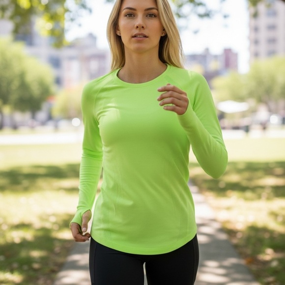 Athleta Tops - Athleta Womens Green Long Sleeve Speedlight Workout Top M NWT